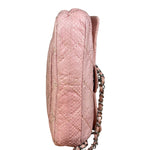 Chanel Pink Leather Small Unlimited Stitch Flap Shoulder Bag 1999