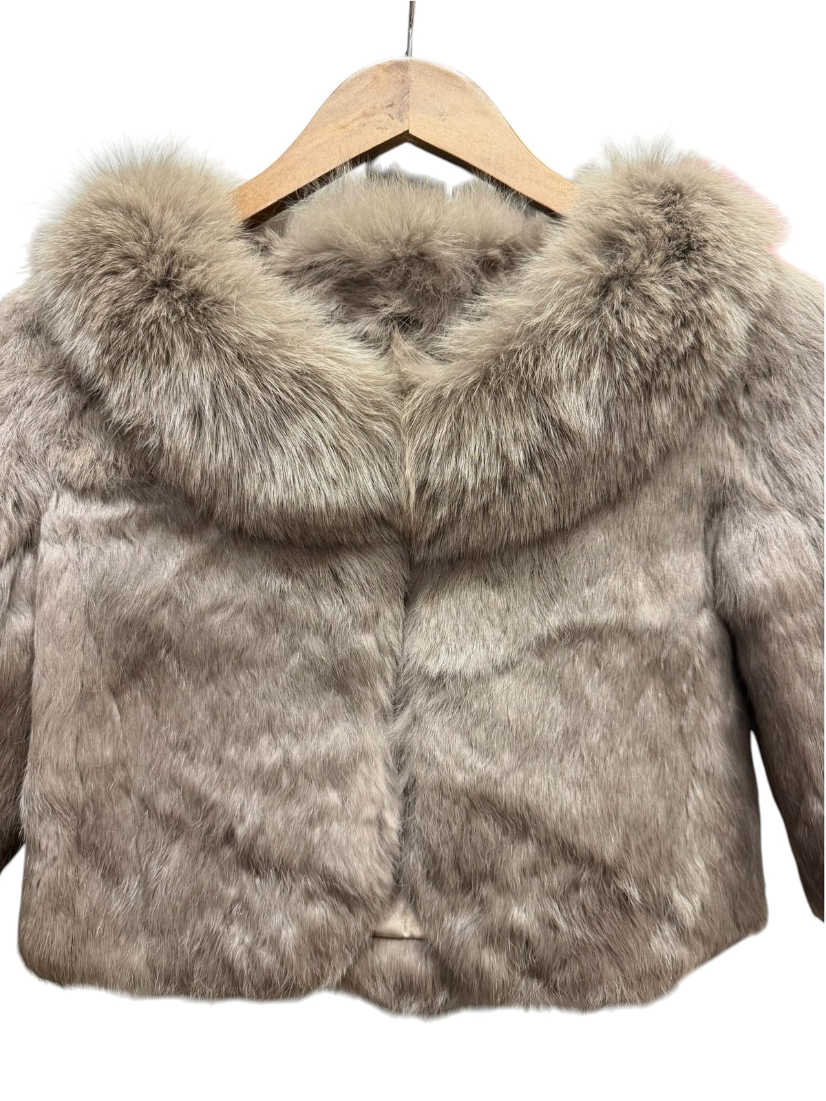 Vintage L'Sully Grey Blue Fox/Rabbit Fur Toddler Coat