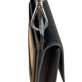Prada Black Leather Saffiano Phone Holder