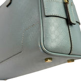 Gucci Blue Leather Micro GG Bowler Bag