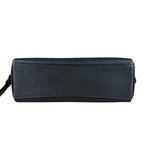 Coach Cosmetic Pouch Navy Blue Pebbled Leather