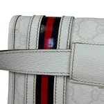 Gucci GG White Coated Canvas Sherry Line Belt Bag