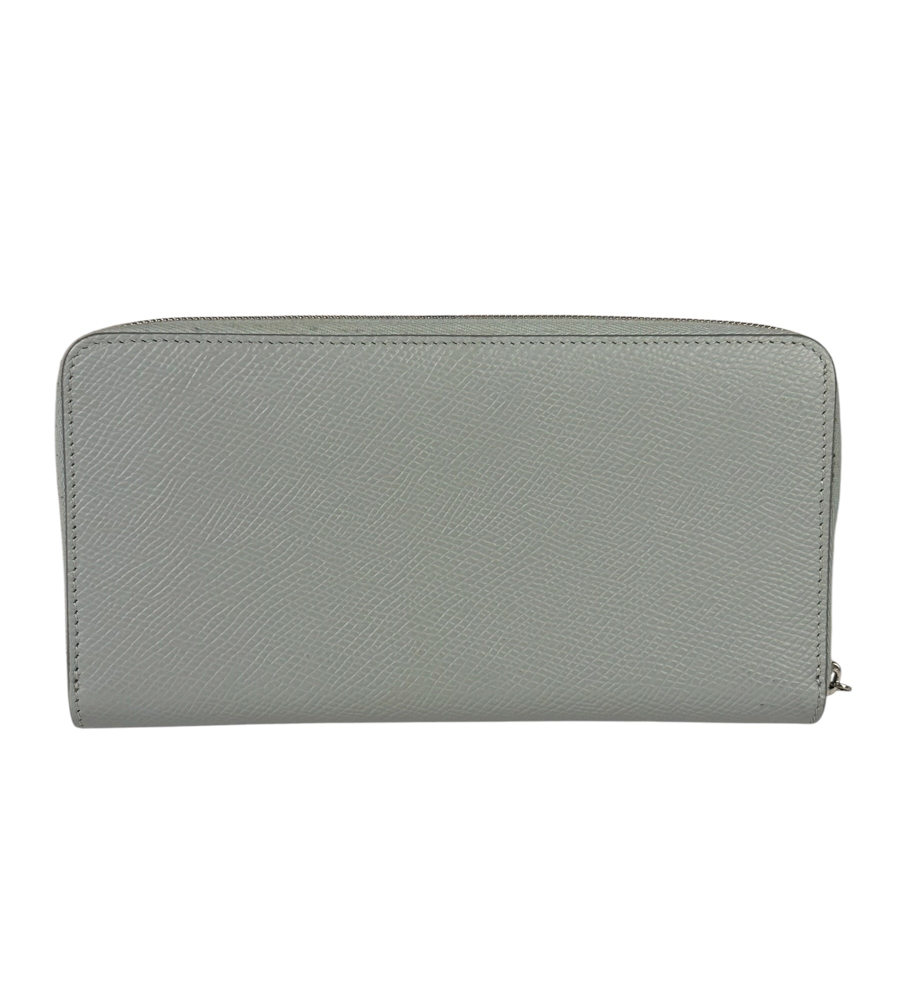 Celine Grey Leather Long Zip Around Wallet