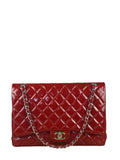 Chanel Red Patent Leather Jumbo Double Flap 2013