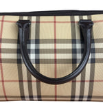 Burberry Leather Trim House Check Small Speedy Handbag