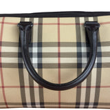 Burberry Leather Trim House Check Small Speedy Handbag