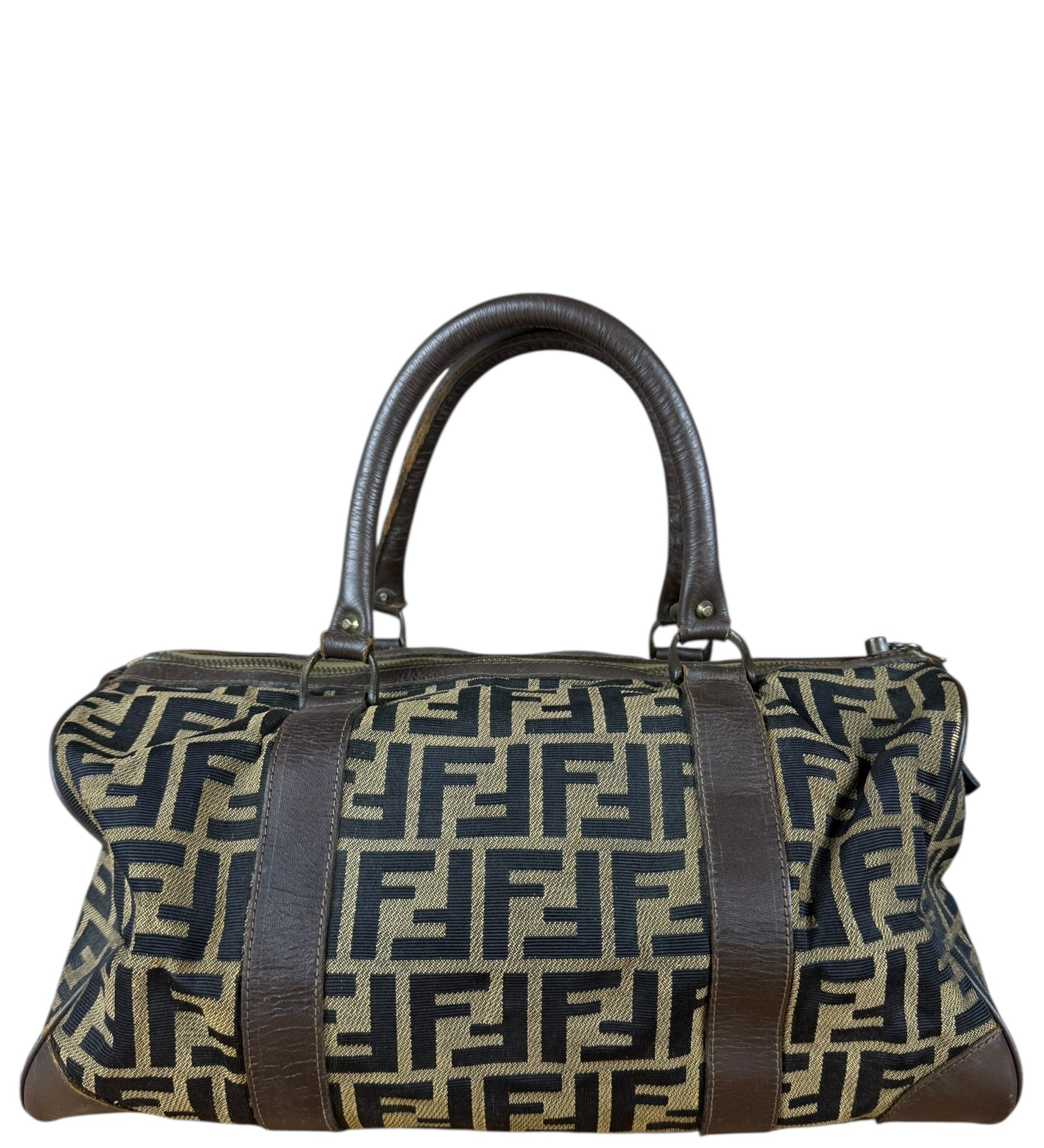 Fendi Vintage Zucca Boston Bag