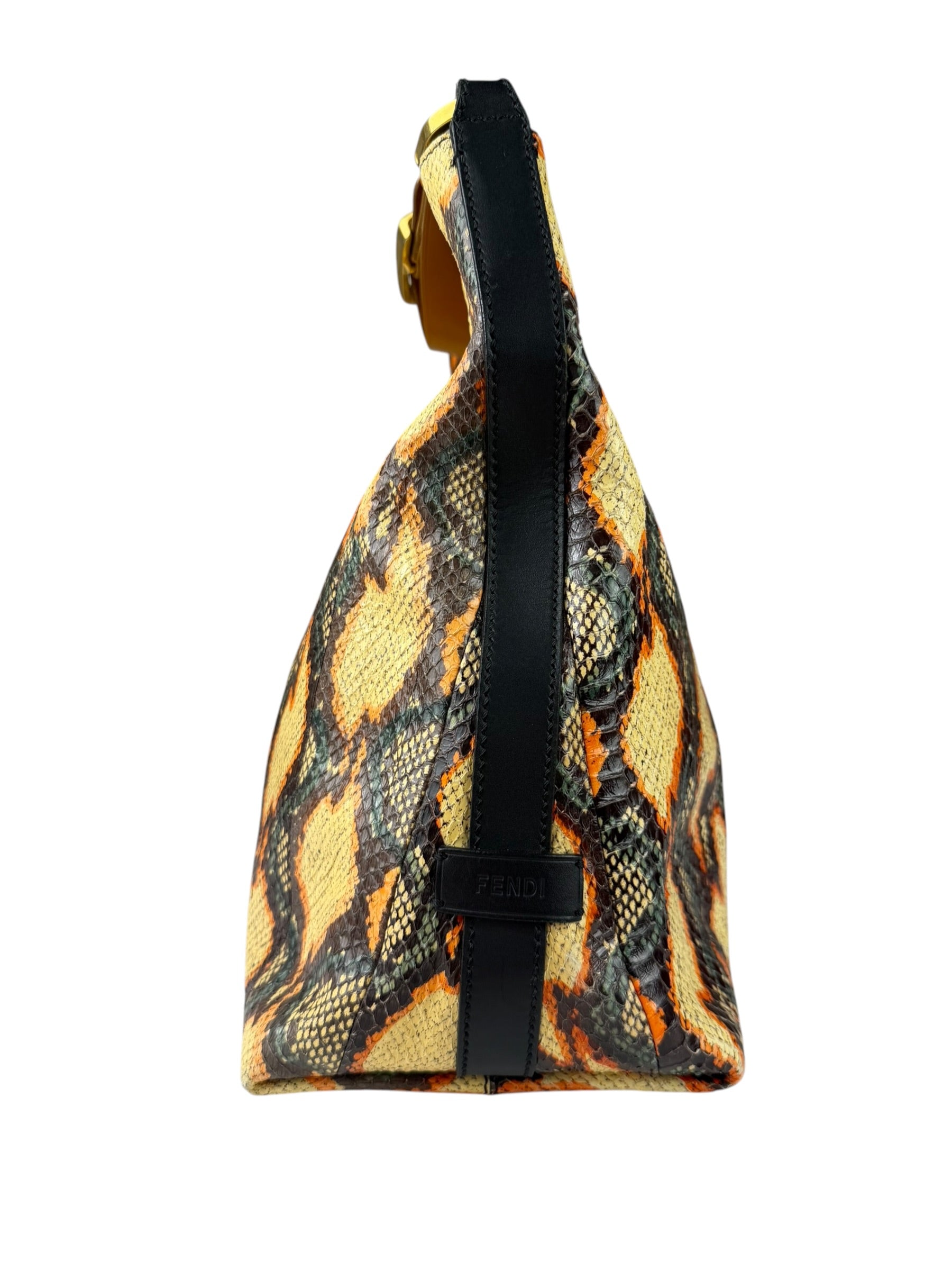 Fendi Multicolor Snakeskin Hobo Bag