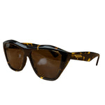 Bottega Veneta Tortoise Brown Cat-Eye Sunglasses