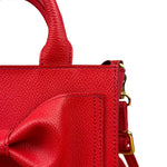 Blue Label Crestbridge Red Pebbled Leather Two-Way Bag