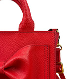 Blue Label Crestbridge Red Pebbled Leather Two-Way Bag
