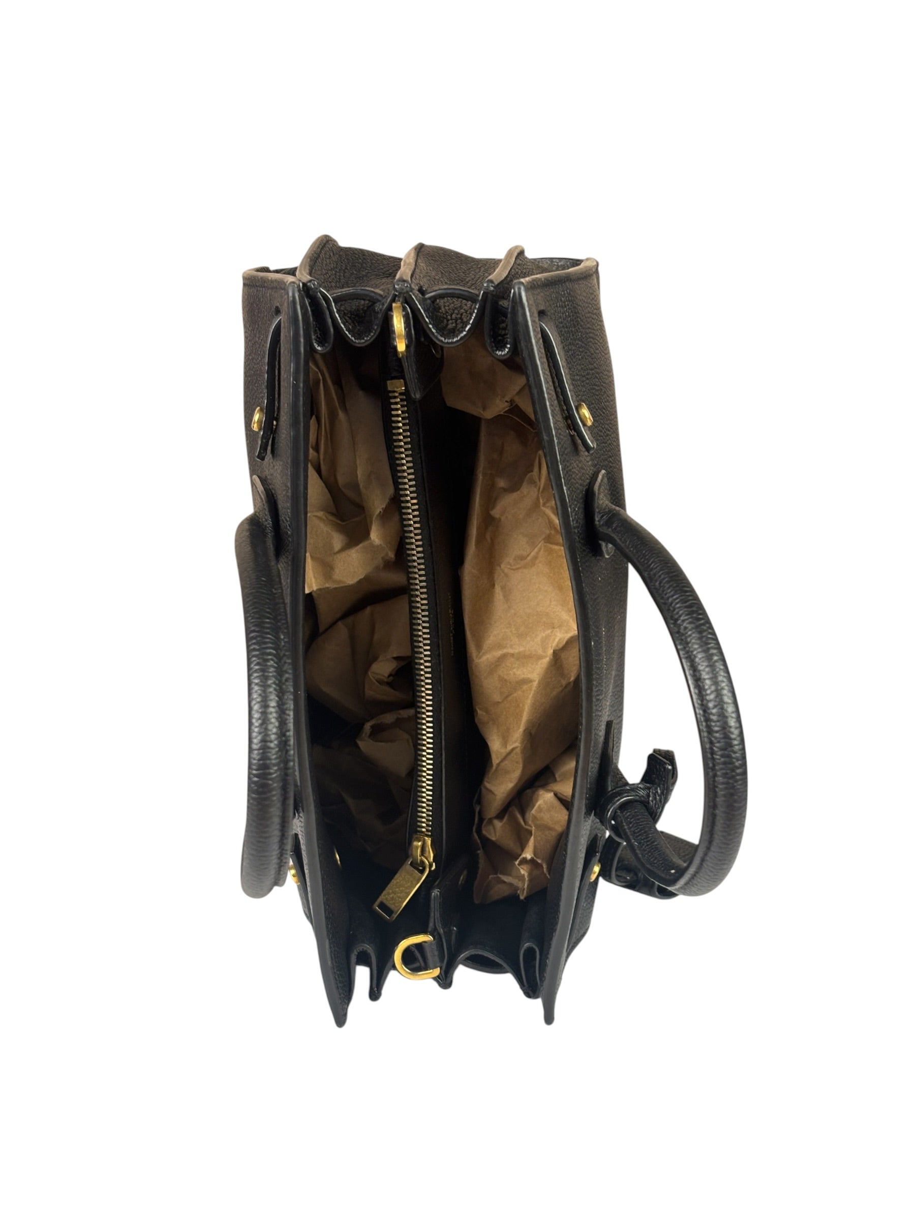 Yves Saint Laurent Black Grained Leather Sac De Jour Two-Way Bag