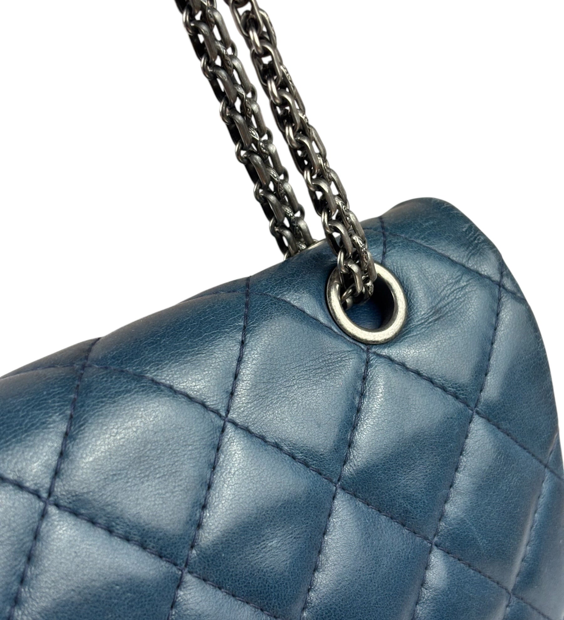 Chanel Blue Reissue 225 Double Flap Bag 1991