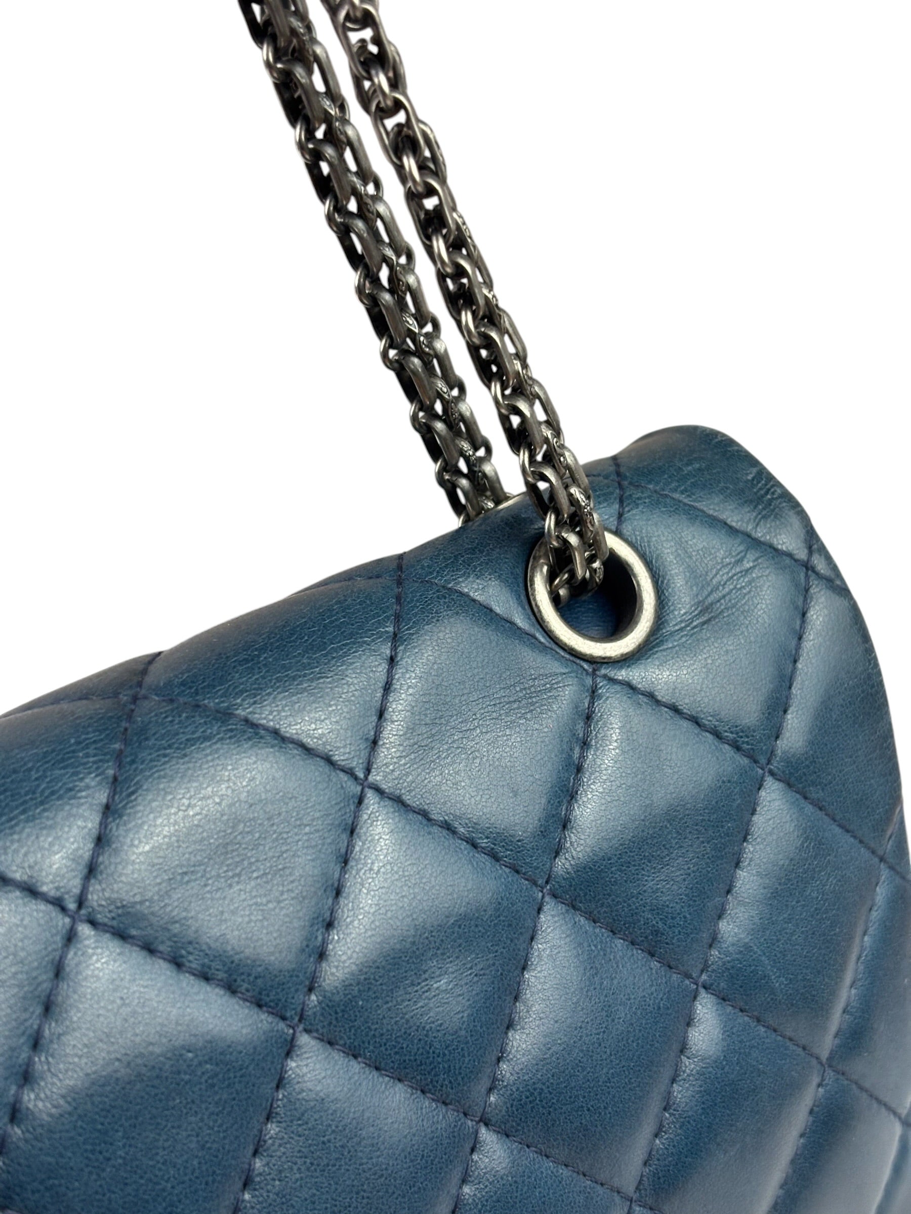 Chanel Blue Reissue 225 Double Flap Bag 1991