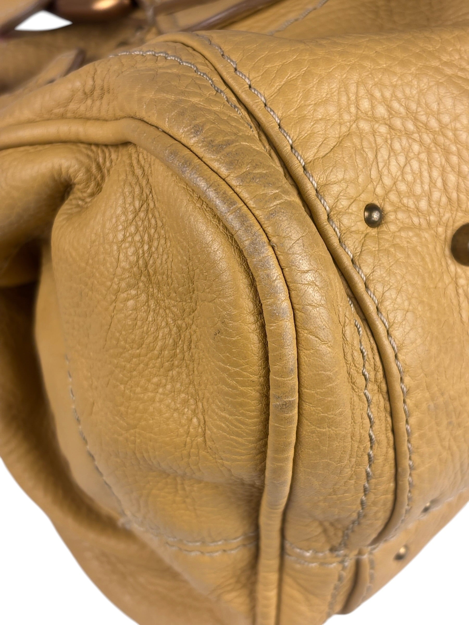Chloe Yellow Leather Paddington Shoulder Bag