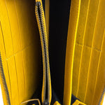Balenciaga Yellow Leather Moto Zip Wallet