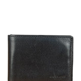 Coach Black Leather Slim Bifold Wallet