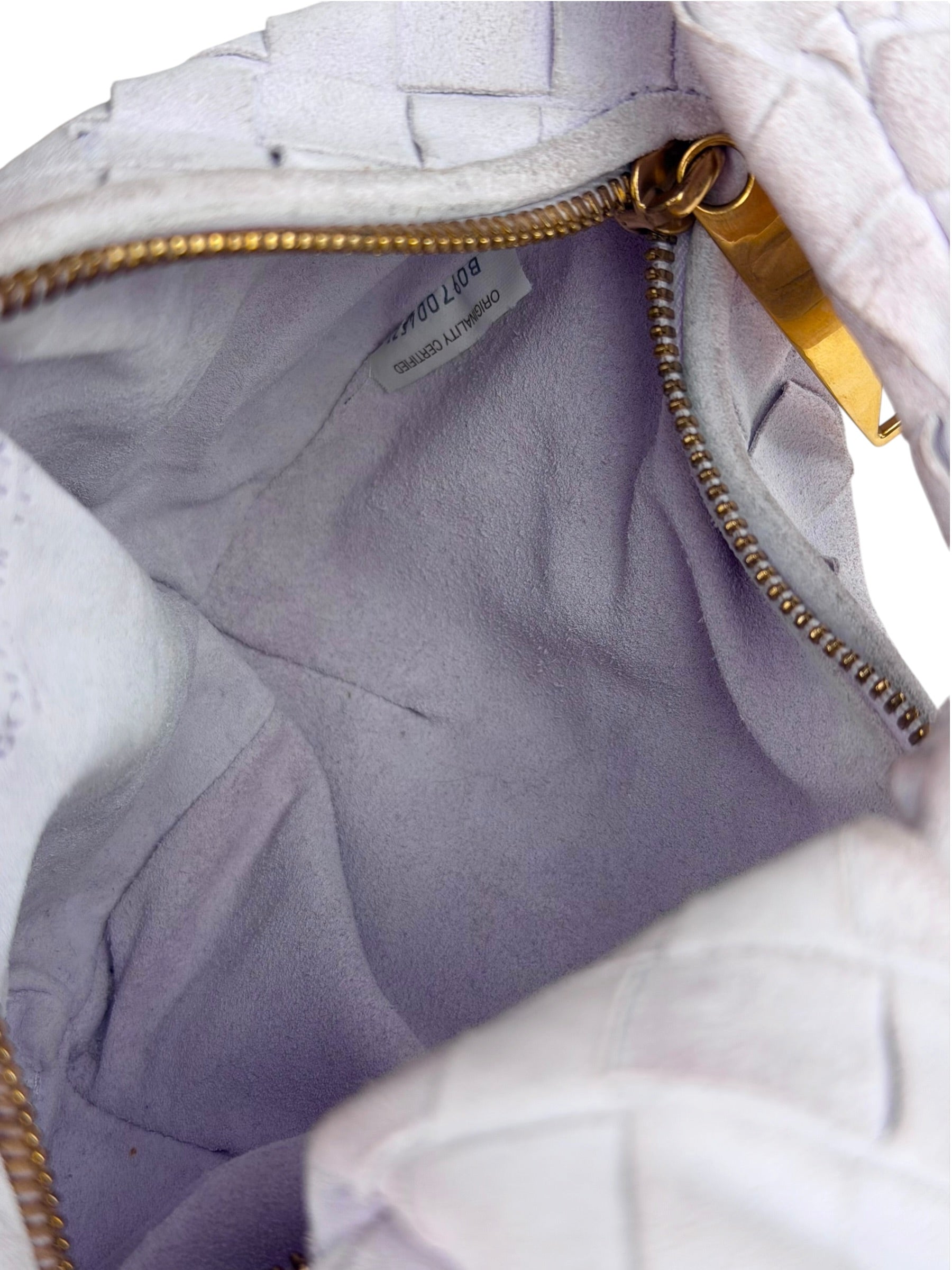 Bottega Veneta Chalk Suede Mini Jodie Handbag