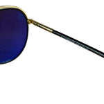 Tom Ford Black/Gold Brow Frame Aviatior Sunglasses