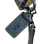 Coach Pebbled Leather Shoulder Bag Black Turn-Lock