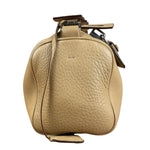 Prada Beige Leather Vitello Daino Buckle Shoulder Bag