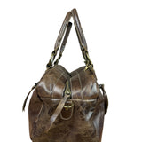 Balenicaga Brown Leather Whistle Handbag