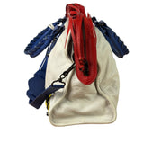 Balenciaga White Multicolor Moto 2Way City Bag