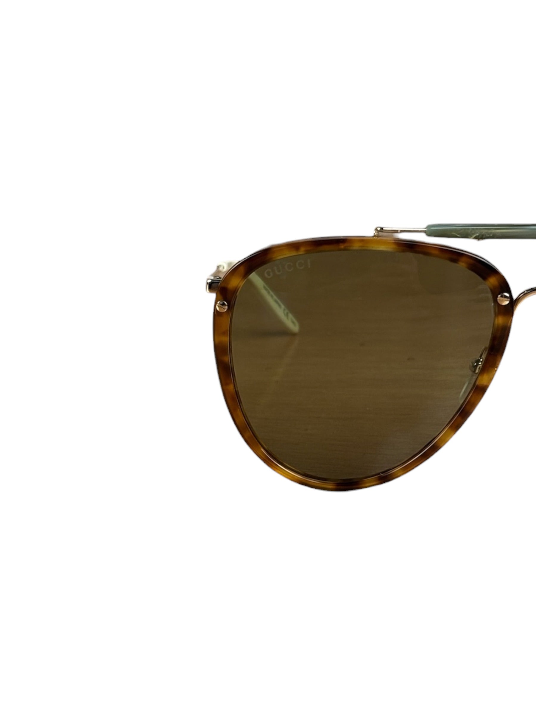 Gucci GG0672s Aviator Green Lenses Sunglasses