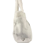 Prada White Terry Cloth Spugna Tote Bag