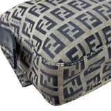 Fendi Navy Leather Trim Baguette