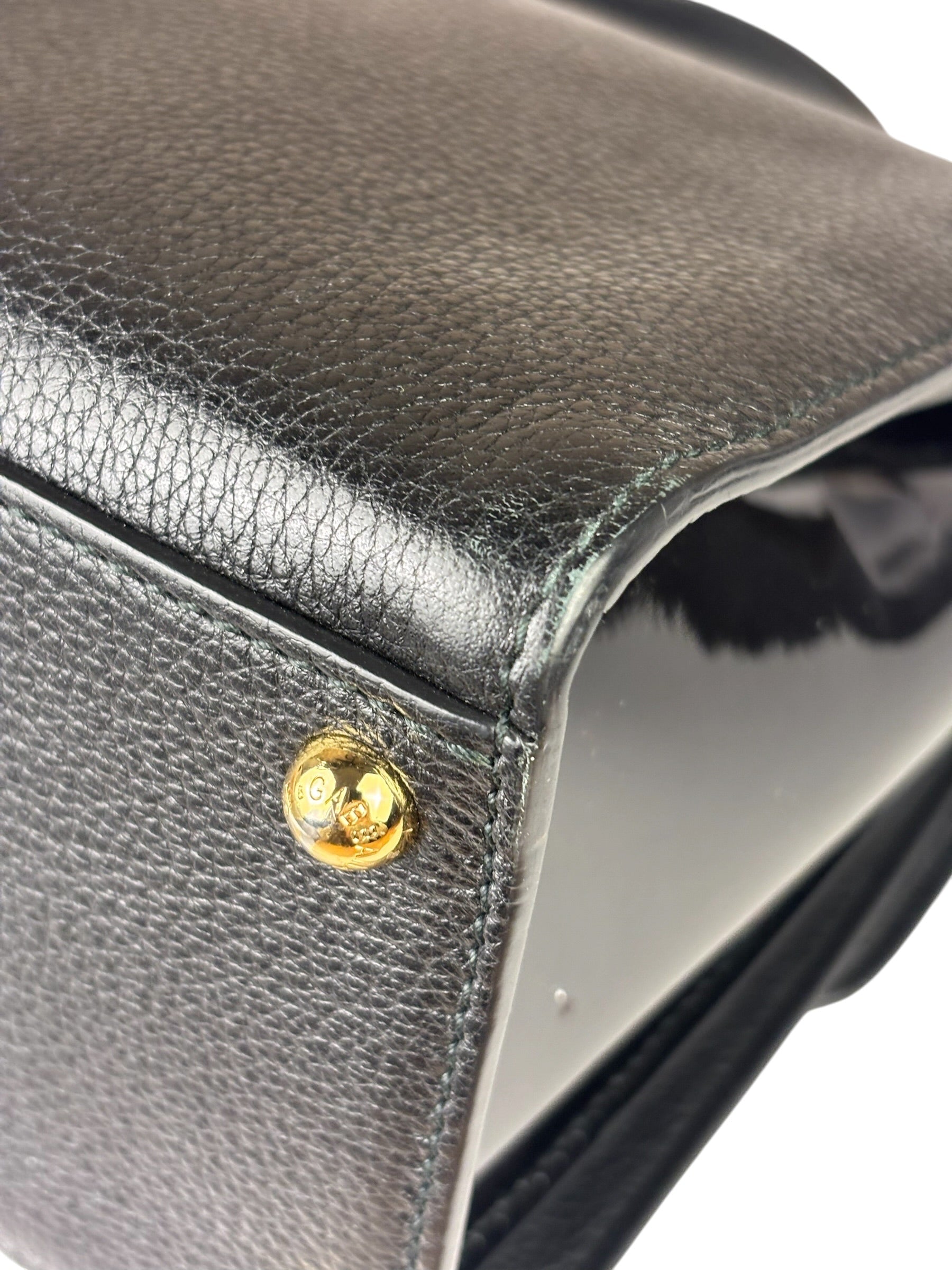 Dolce & Gabbana Black Patent Leather Borsa A Mano Two-Way Bag