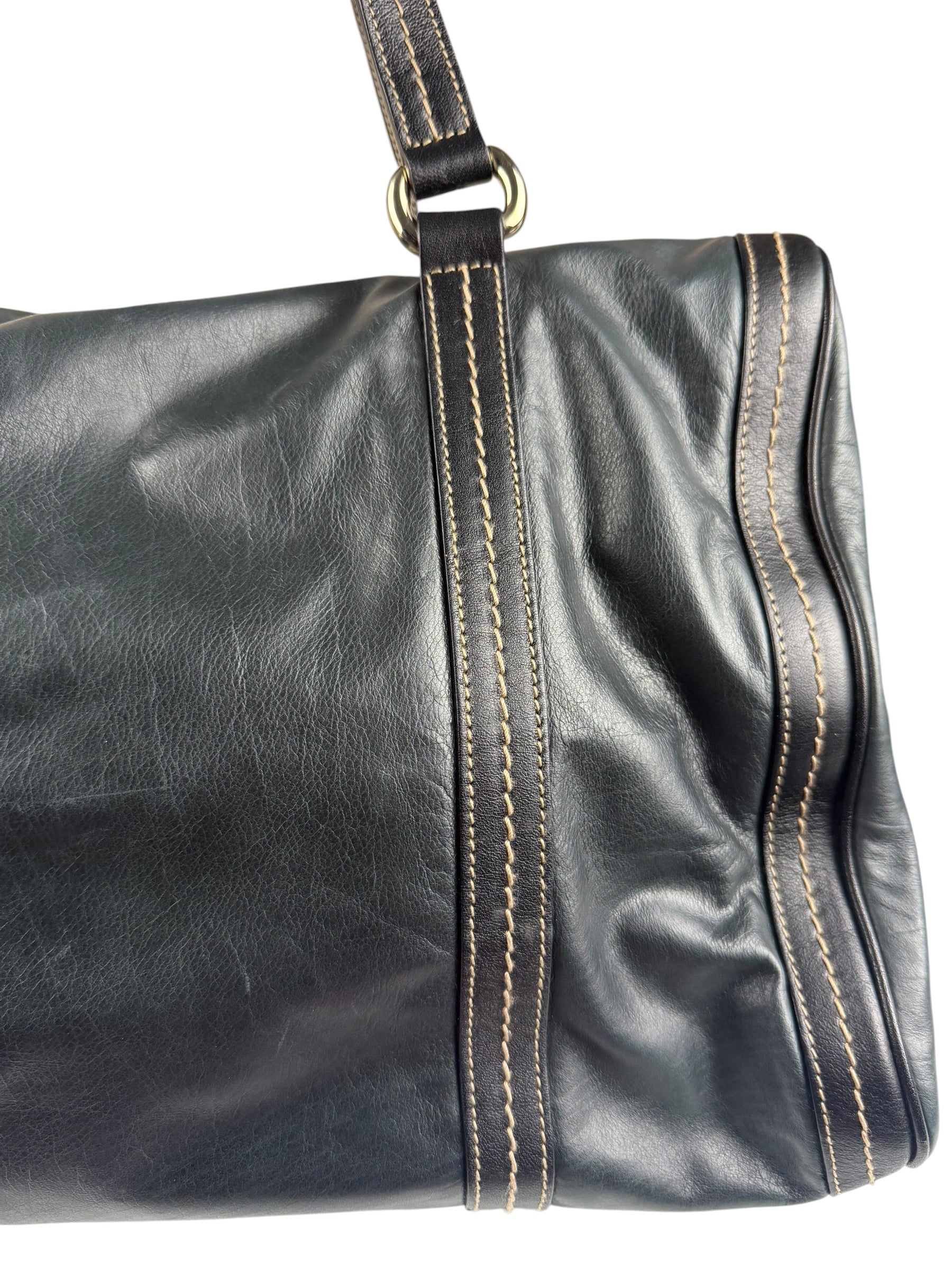 Gucci Bicolor Leather Duchessa Boston Bag