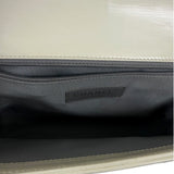Chanel White Brushed Leather L Boy Bag 2012