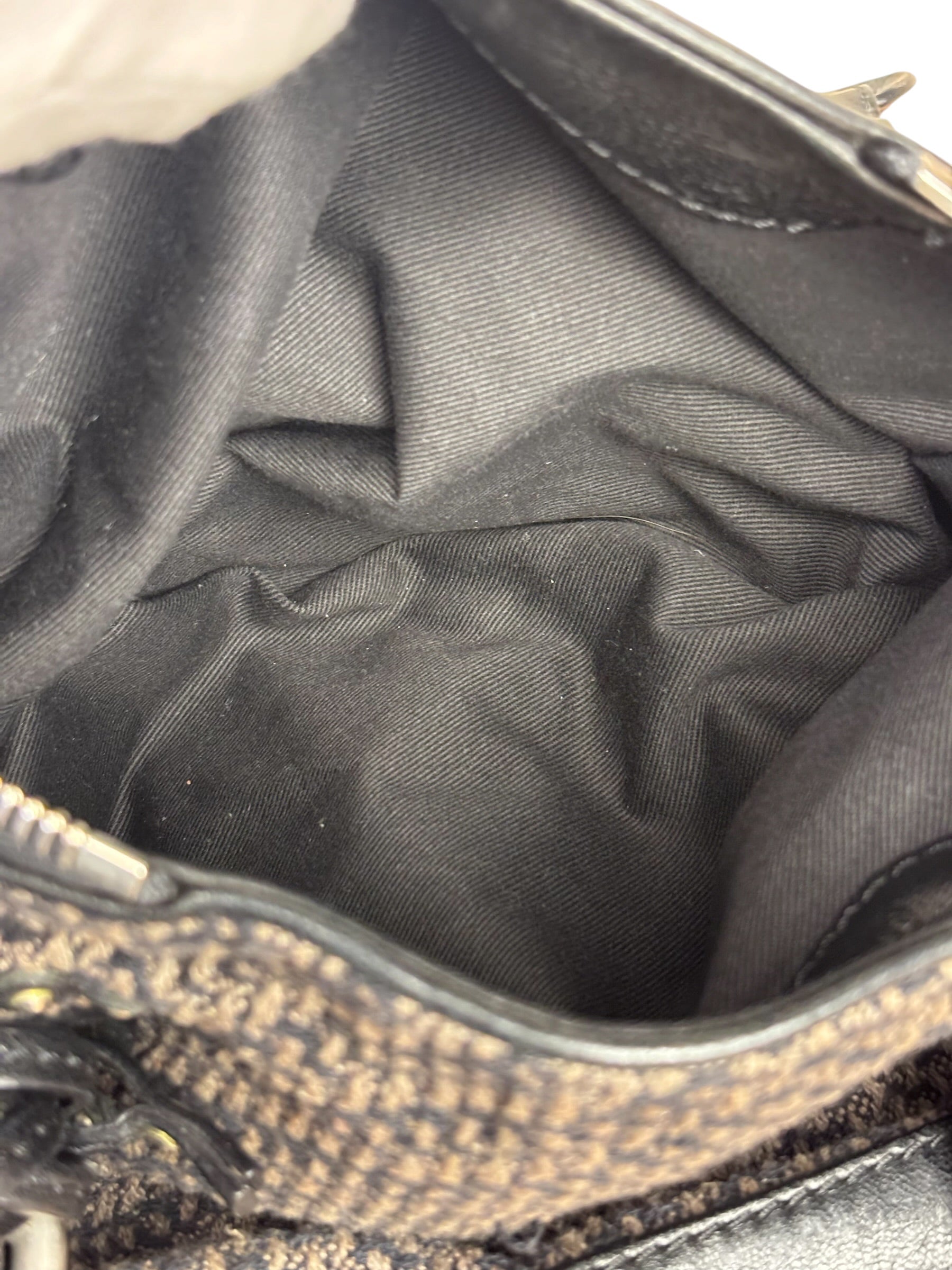 Chloe Black Tweed Leather Paddington Shoulder Bag