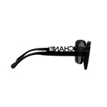 Chanel Rhinestone Logo Square Sunglasses