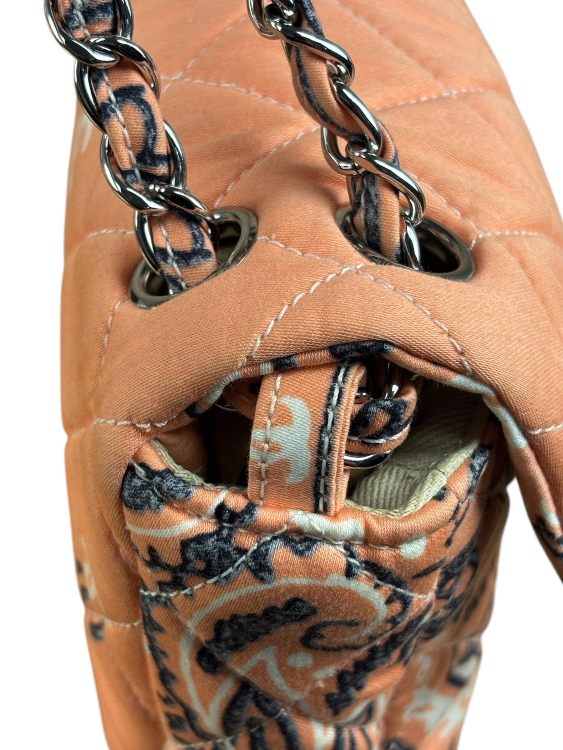 Chanel Pink Paisley Bandana Print Flap Bag