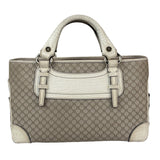 Celine Beige Leather Trim Macadam Boogie Tote