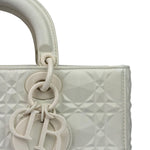 Christian Dior White Lady D-Joy Geometric 2Way Handbag