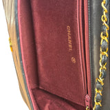 Chanel Vintage Black Chevron Flap Shoulder Bag- Late 1990's