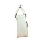 Burberry White Leather Multi-Pocket Handbag