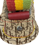 Christian Dior Vintage Trotter Canvas Rasta Crossbody Bag