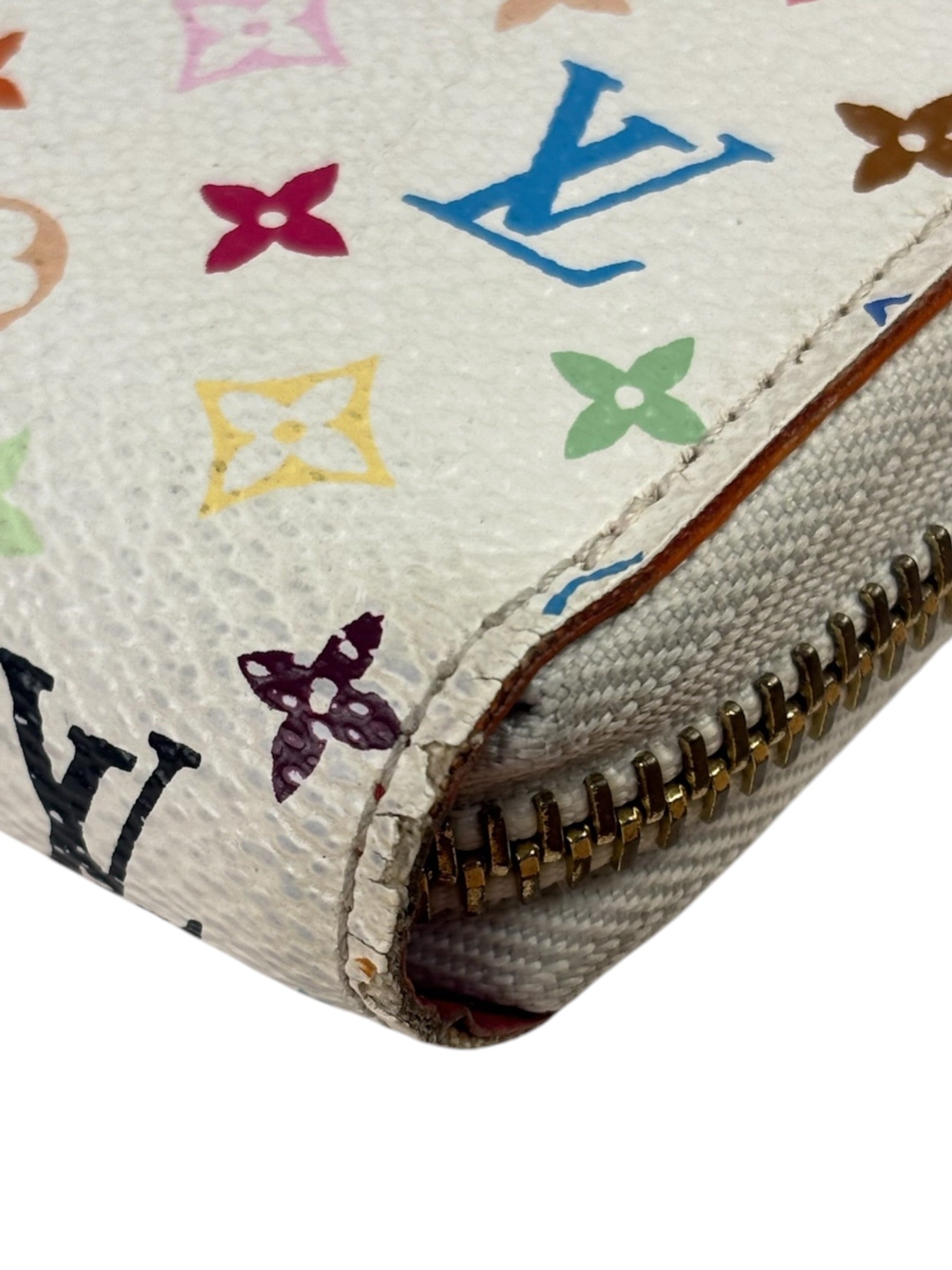 Louis Vuitton x Takashi Murakami Multicolor Monogram Zip-Around Wallet