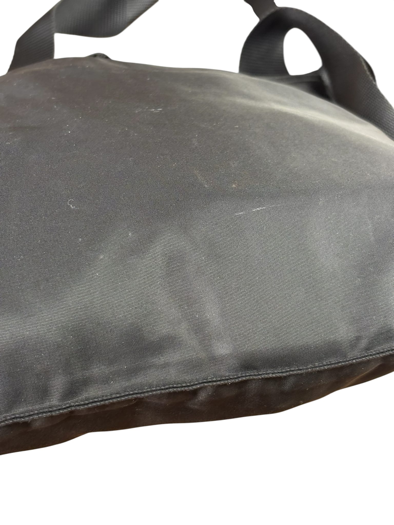 Prada Black Vela Nylon Flat Crossbody Bag