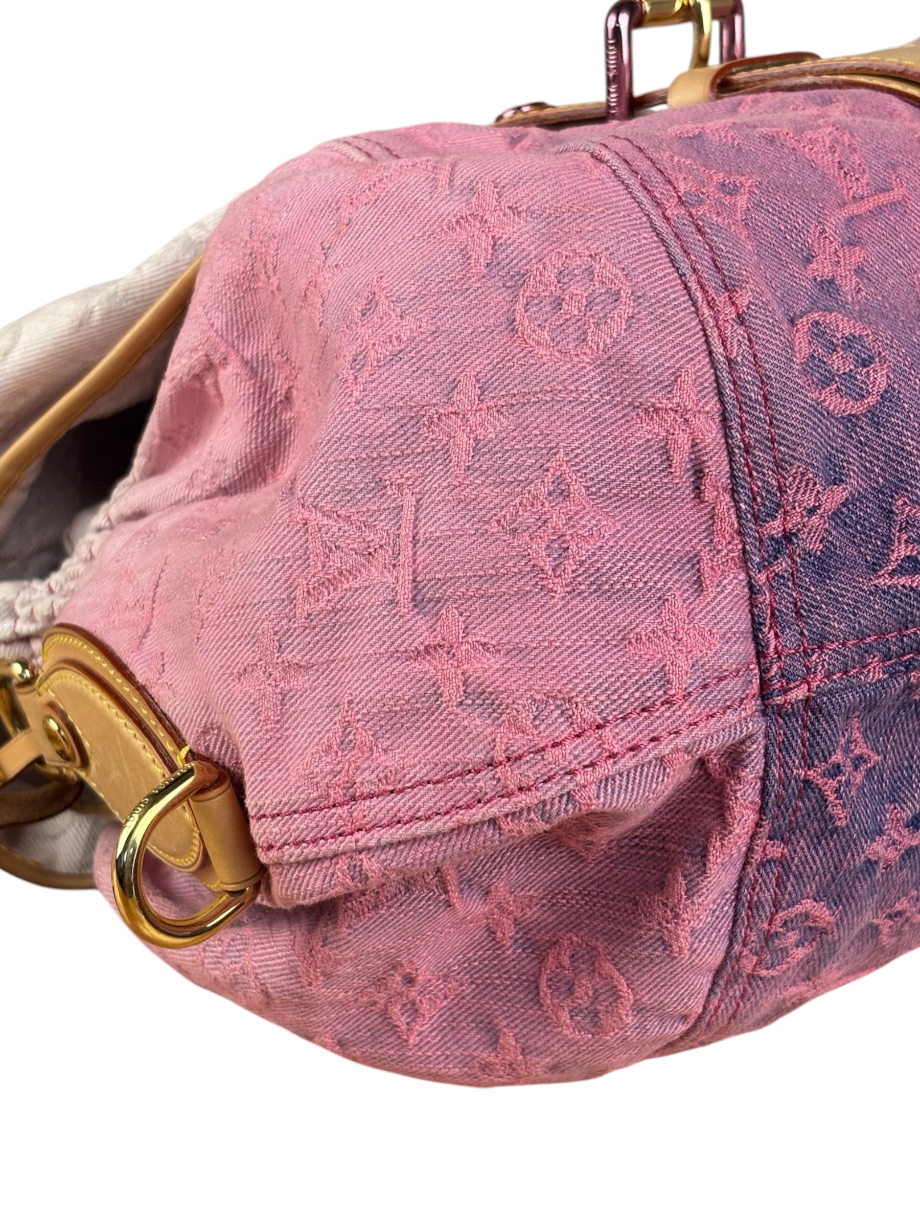 Louis Vuitton Pink Denim Monogram Sunshine Crossbody Bag