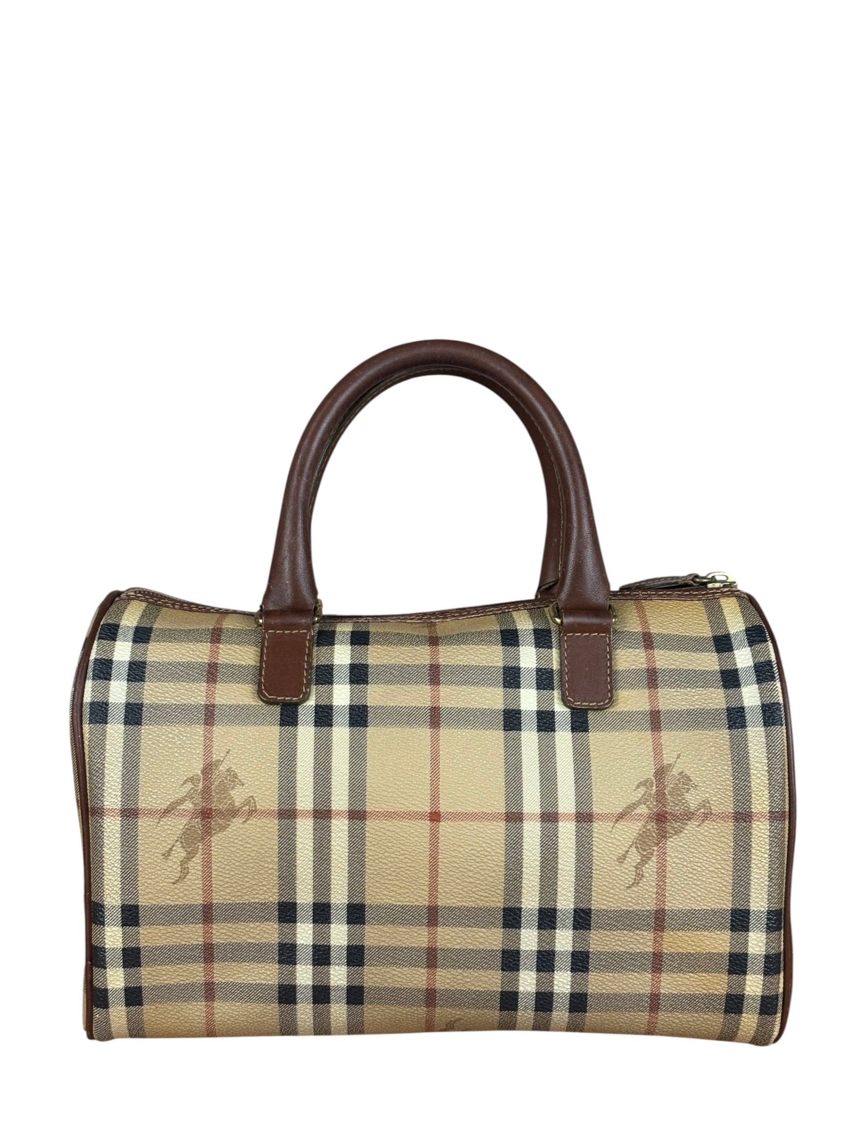 Burberry Vintage Haymarkert House Mini Boston Handbag