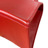 Balenciaga Red Leather Hourglass Small Two-Way Bag