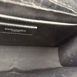 Yves Saint Laurent Black Croc-Embossed Calfskin Kate Tassel Shoulder Bag