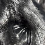 Moon Bat x Golden Leaf Vintage Black Rabbit Fur Coat