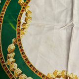 Christian Dior Green/Gold Poker Silk Scarf