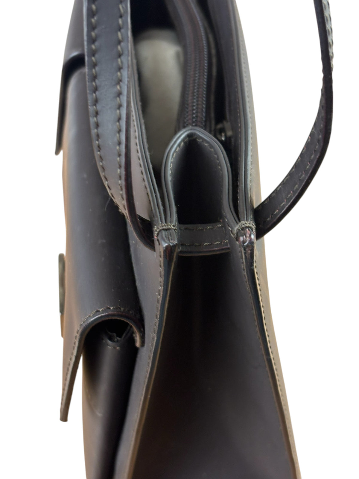 Gucci Wine Leather Double Pocket Shoulder Bag
